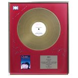 Queen: A Signed 'Gold' sales award for the album The Miracle, UK, 1989,