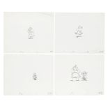 The Snowman: Four original animation drawings, 1982, 4