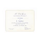 Paul McCartney: An autographed Dick James luncheon invitation, 30th December 1964,