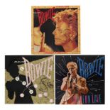 David Bowie: Three autographed 12inch singles, 1980s, 3