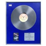 Judas Priest/K. K. Downing: A 'Silver' sales award for the album British Steel, 1980,