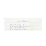 Oasis: Noel Gallagher's handwritten lyrics for Columbia, circa 1994-2004,