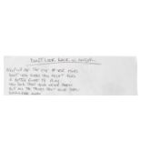 Oasis: Noel Gallagher's handrwitten lyrics and guitar chords for Don't Look Back in Anger, circa ...