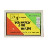 Bob Marley & The Wailers: a backstage pass for their show at the Hammersmith Odeon, London, 17th ...