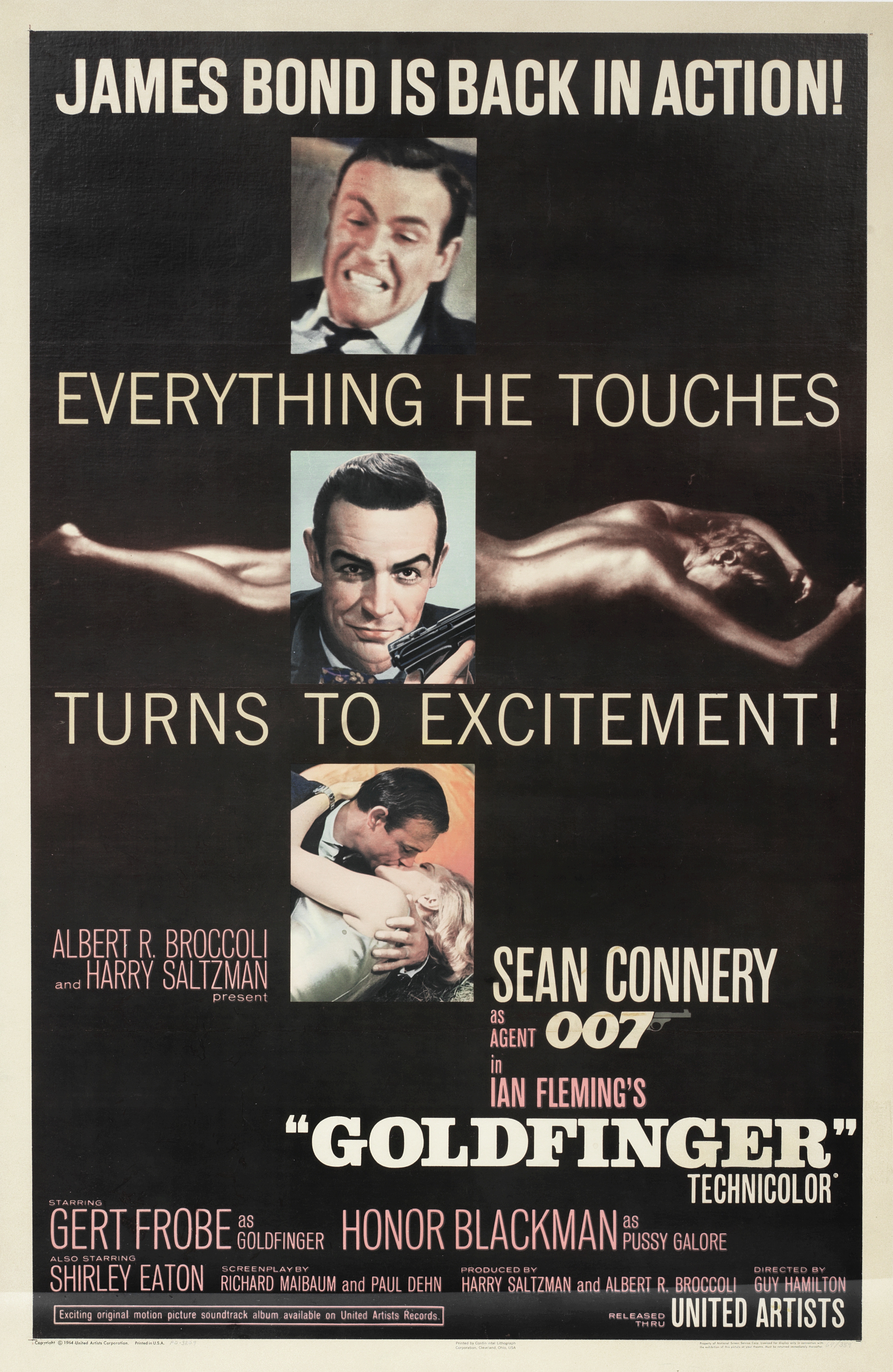 James Bond: two posters for Goldfinger and Diamonds Are Forever, Eon Productions/ United Artists,... - Image 2 of 2