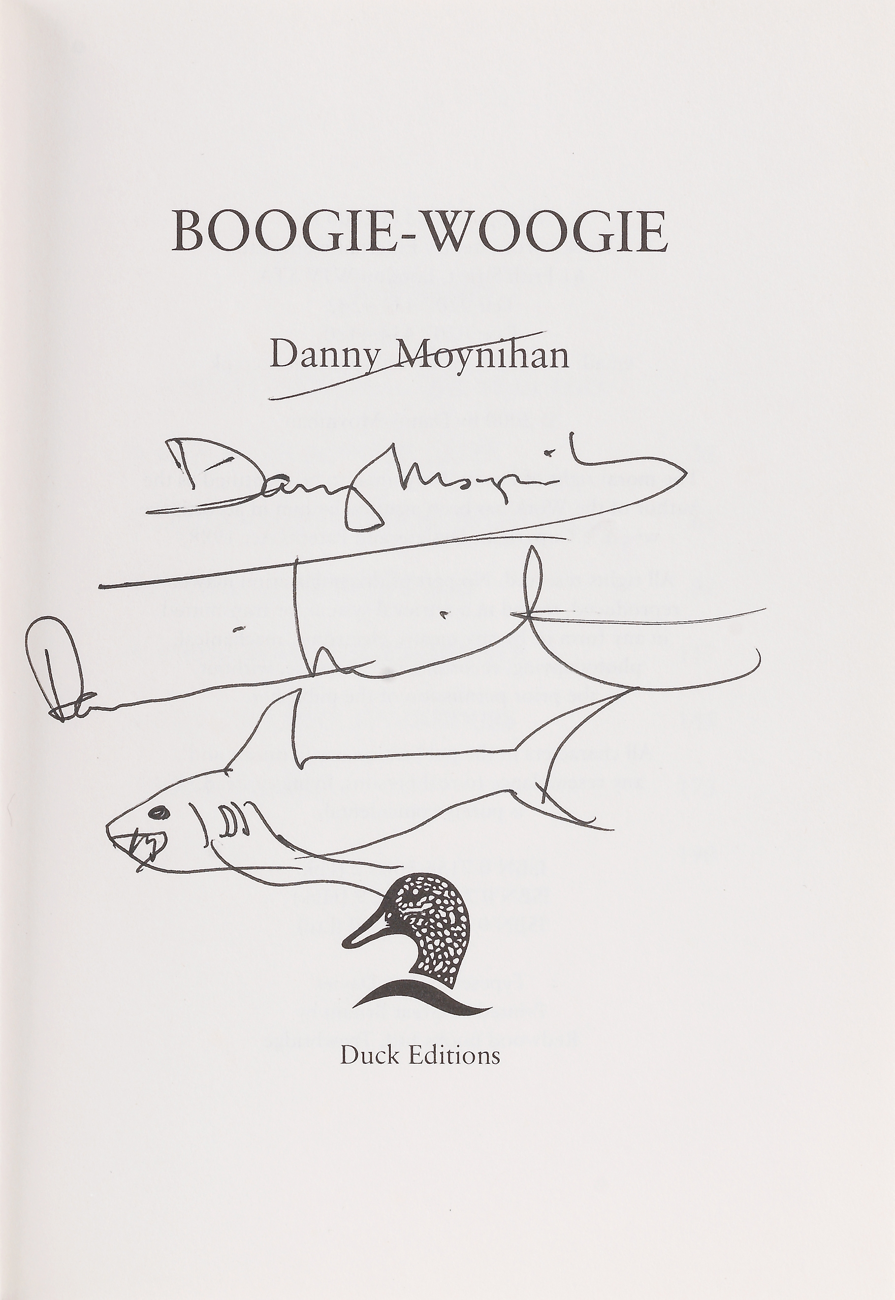 Damien Hirst (British, b.1965): an autographed copy of 'Boogie-Woogie' by Danny Moynihan and Dami...