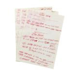 Bob Marley: Original handwritten lyrics for Keep On Movin', 1977,