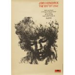 Jimi Hendrix: An original promotional poster for The Cry of Love, August 1970,