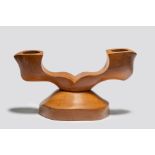 Alexandre Noll (1890-1970) Two-light Candelabrum circa 1945sycamore, carvedheight 6 1/2in (16.5cm...