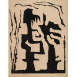 Alexandre Noll (1890-1970) Three Woodblock Prints1958-60paper, black ink, each signed in pencil l...