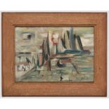 Alexandre Noll (1890-1970) Untitled1968oil on board in an Alexandre Noll frame, dated in pencil o...