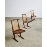 George Nakashima (1905-1990) Set of Six Conoid Chairs1976-77American black walnut, hickory spindl...