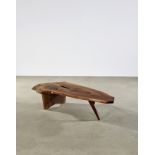 George Nakashima (1905-1990) Conoid Coffee Table1970American black walnut, two free edges, two fi...