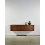 George Nakashima (1905-1990) Hanging Wall-Cabinetcirca 1970American black walnut with free edge a...