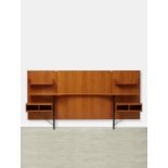 Gio Ponti (1891-1979) Wall Cabinetcirca 1950executed by Egidio Proserpio, enameled steel, sapele-...