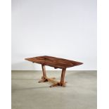 George Nakashima (1905-1990) Conoid Dining Table1976-77American black walnut, with three rosewood...