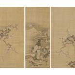 Kano School (19th century) Prunus/Chinese Sage/Prunus (3)