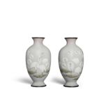 a pair of cloisonné vases Meiji era (2)