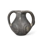 A Sichuan burnished black pottery amphora vase Han dynasty