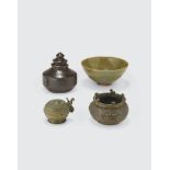 A group of five Asian decorative items in varied media (5)
