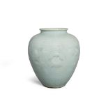A celadon glazed jar with slip decoration Goryeo dynasty style