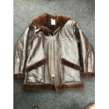 A Vintage Sheepskin flying jacket. WW2 MKVI Nothern International T&M LTD. Size Extra Large. In