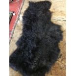 2 Sheep skin wool rugs