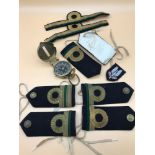 A Lot of Naval Epaulettes, patches & Compass