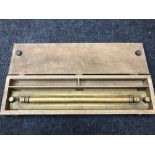 A Military Parallel rolling rule. Fitted in its wooden case. Patt. 160100