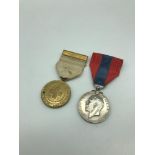 A WW1 British Red Cross medal together with Imperial Service medal to John Husband.