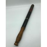Antique English Victorian Police truncheon- c1860. Painted to the main body.