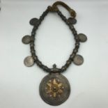 Early 20th century Omani Thaler silver Necklace. The six coins attached are Maria Theresa Thalers