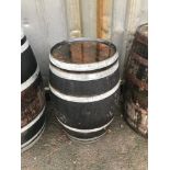 A SMALL whisky barrel