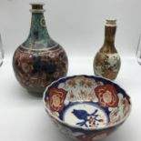 A Lot of 3 Oriental porcelain wares which includes Chinese highly decorative bird and floral