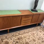 A Large teak retro pedestal sideboard