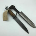 German Nazi youth knife with scabbard. Blade marked RZ M7/5.