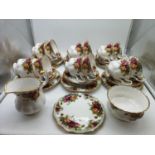 A Royal Albert 'Old Country Roses' bone China 39 piece tea set