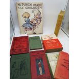 A collection of vintage books to include titles such as 'Mr Punch among the Children', 'Wonders of