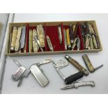 Selection of collectible small pocket pen knifes