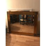 A Large gold framed mirror. Measures 99x124cm