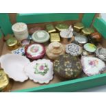 A collection of pin dishes and trinket pots to include names such as Limoges & Wedgwood,