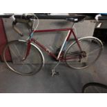 Large framed vintage raceing bike, in good condition.