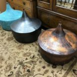A lot of three Indian copper ceiling shades