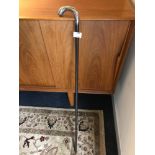 Silver handled walking stick