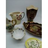 A mixed lot of collectables to include, a Royal Worcester jug, a Carlton Ware butter dish, a Carlton