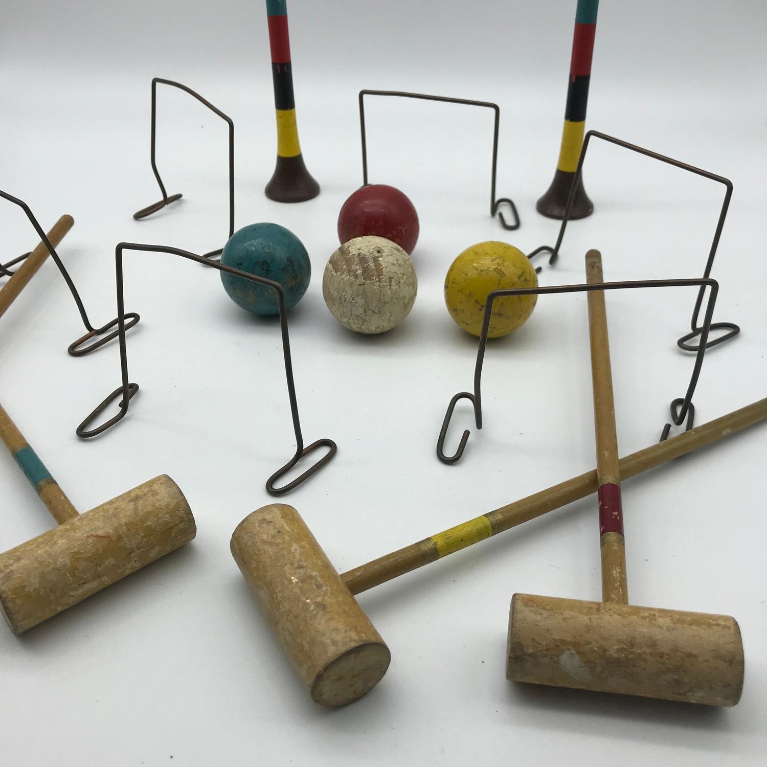 A Vintage miniature Croquet set. - Image 2 of 2