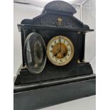 A Japy Freres slate mantle clock