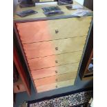 A 6 drawers chest filled with Fly tying equipment (as new)