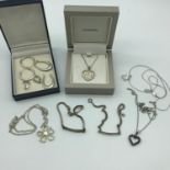 A Lot of various Silver jewellery