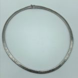 835 silver ladies Art Deco design choker necklace.